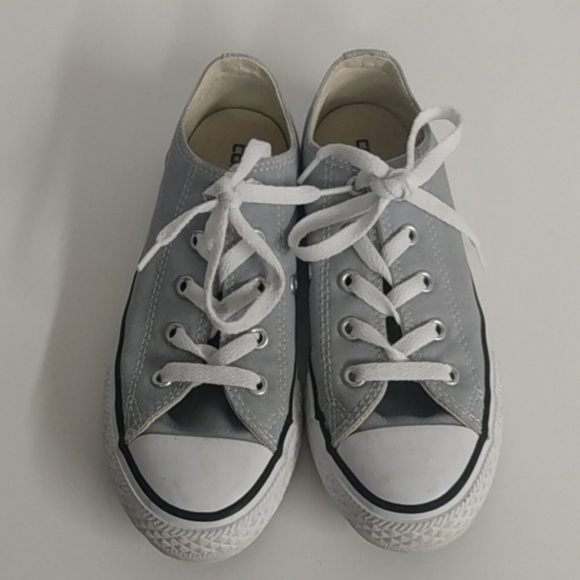 CONVERSE ALL ⭐ STAR Kid's Shoes Size 1 Gray with White - Picture 2 of 12